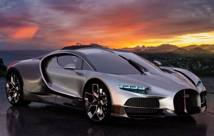 Szczecin,Poland-July 2024:Bugatti Tourbillon . V16, 1,800 hp and 445 kmh.Will be created, so far, 250 copies.